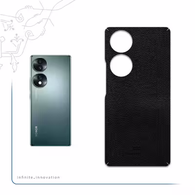 برچسب پوششی ماهوت مدل Black-Leather مناسب برای گوشی موبایل آنر 70