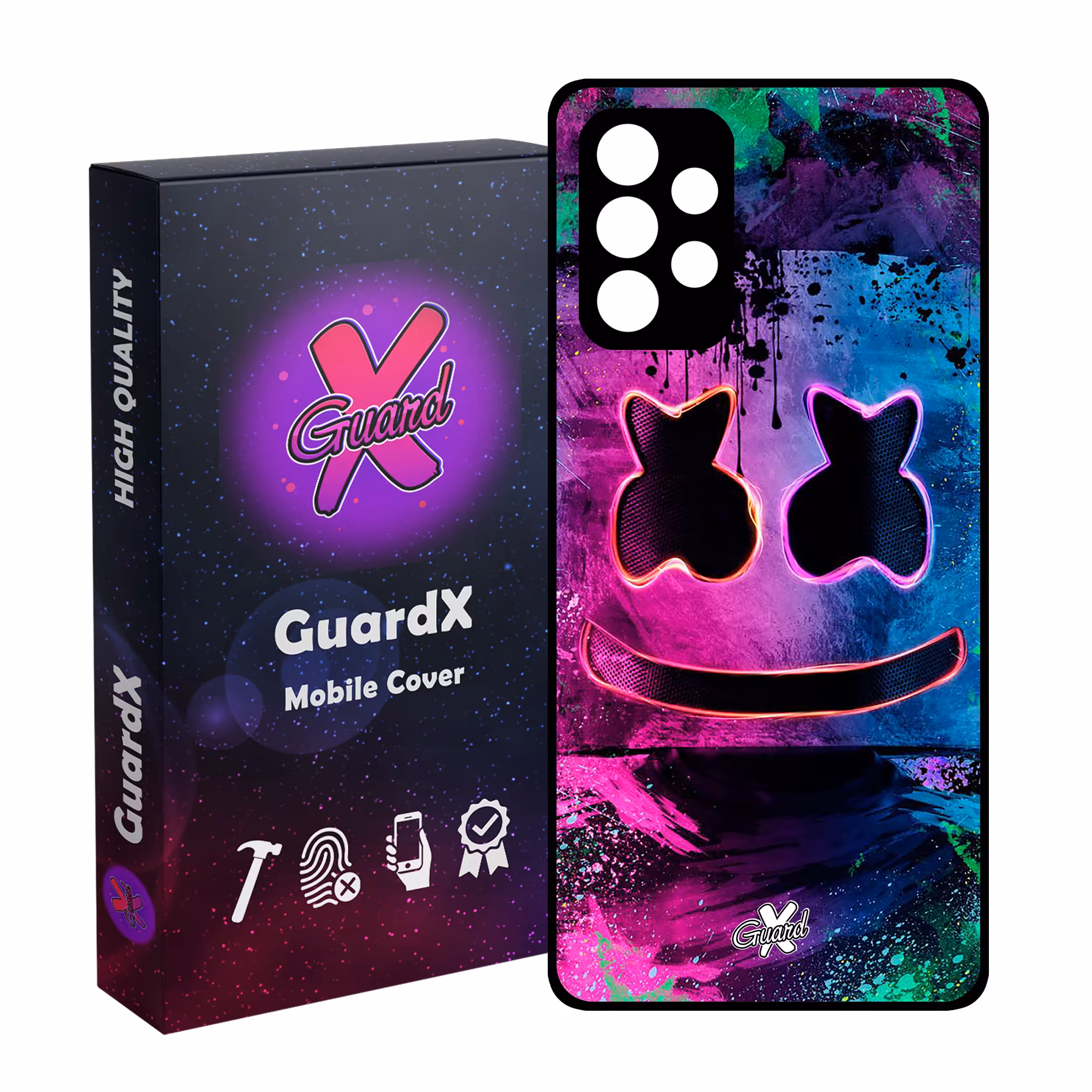 کاور گارد ایکس طرح Marshmello مدل Glass10028 مناسب برای گوشی موبایل سامسونگ Galaxy A32 5G