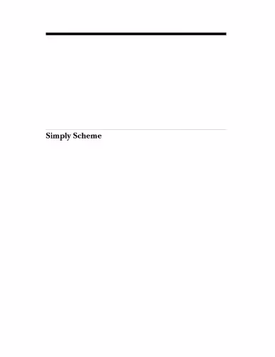 خرید و دانلود نسخه کامل کتاب Simply Scheme - 2nd Edition: Introducing Computer Science
