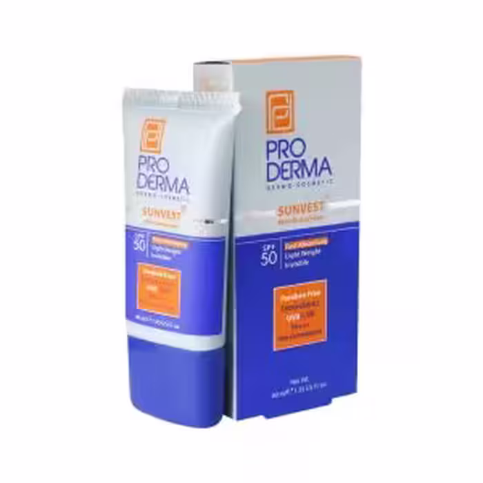 کرم ضد آفتاب فاقد چربی آقایان SPF50 پرودرما 40 میل