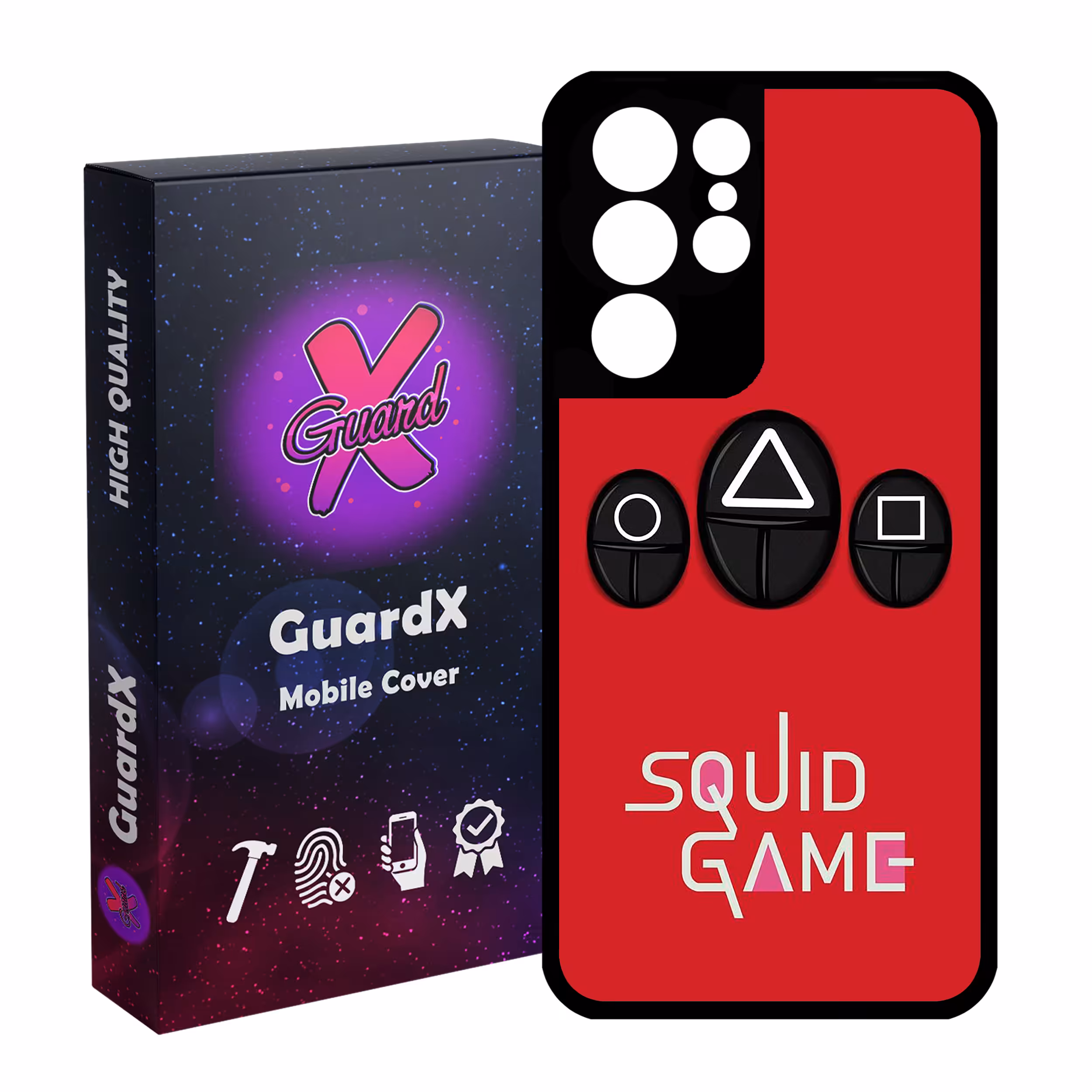 کاور گارد ایکس طرح Squid Game مدل Glass10401 مناسب برای گوشی موبایل سامسونگ Galaxy S21 Ultra