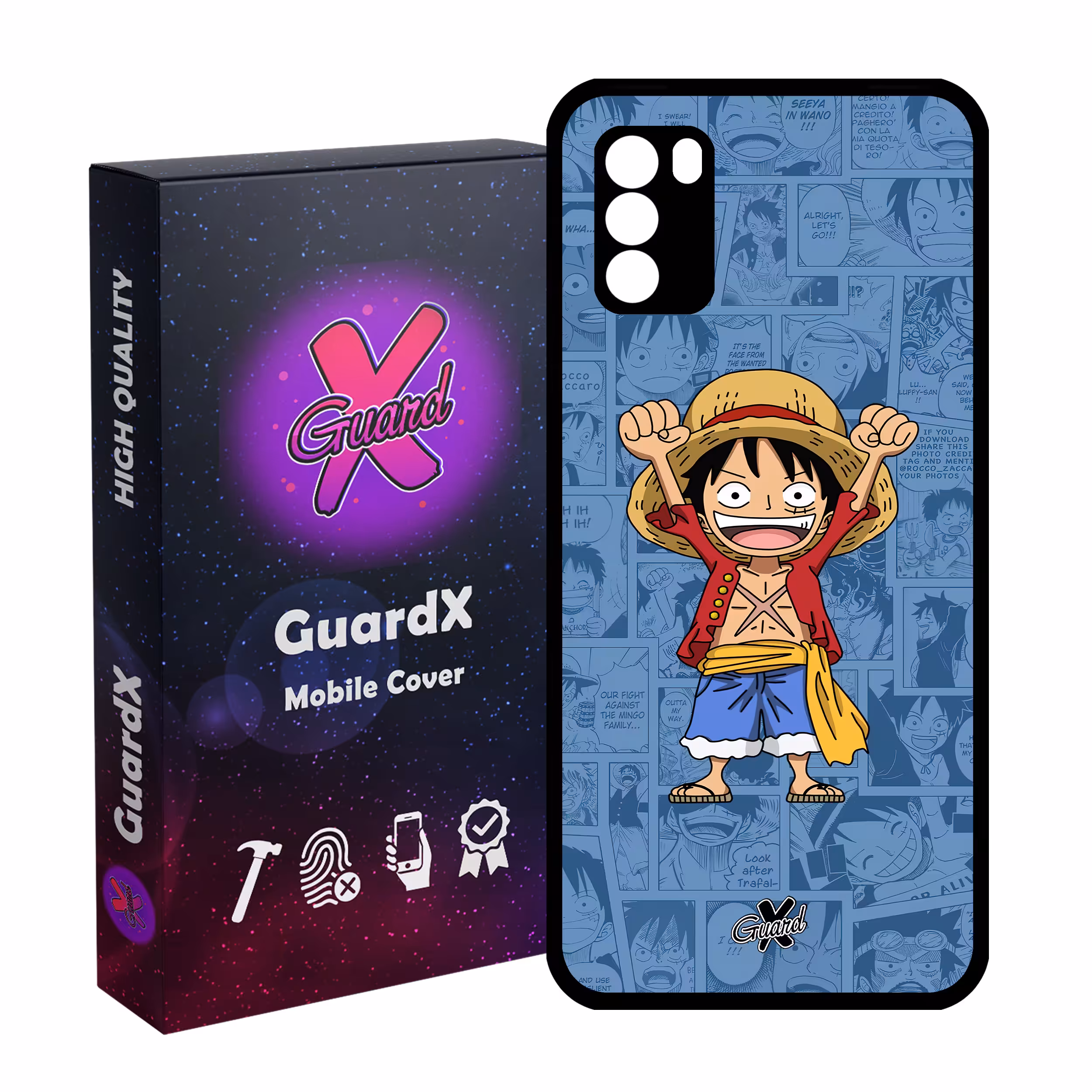 کاور گارد ایکس طرح One Piece Luffy Anime مدل Glass10464 مناسب برای گوشی موبایل شیائومی Poco M3