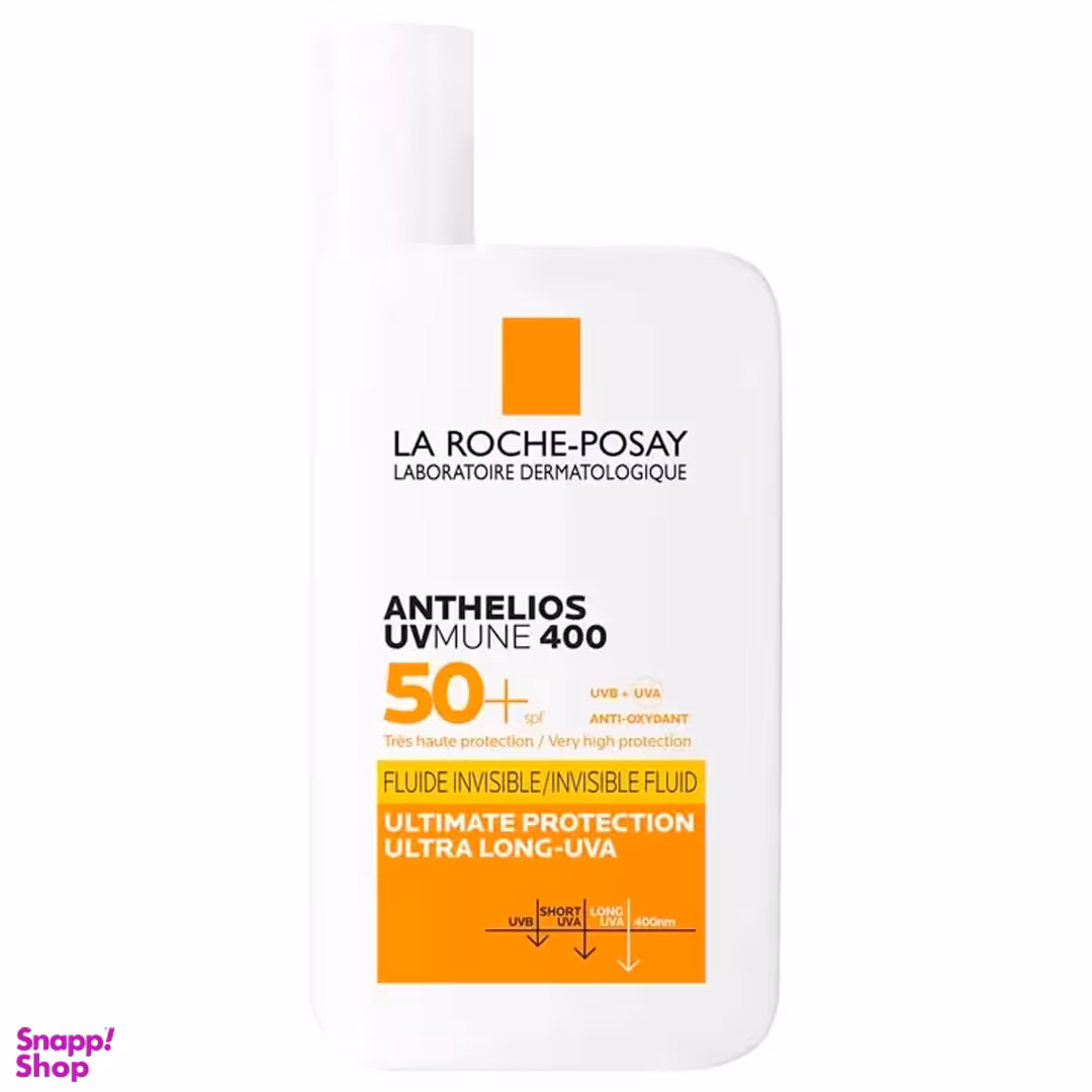 فلوئید ضد آفتاب بی رنگ لاروش پوزای مدل Invisible Fluid با SPF50 حجم 50 میلی لیتر
