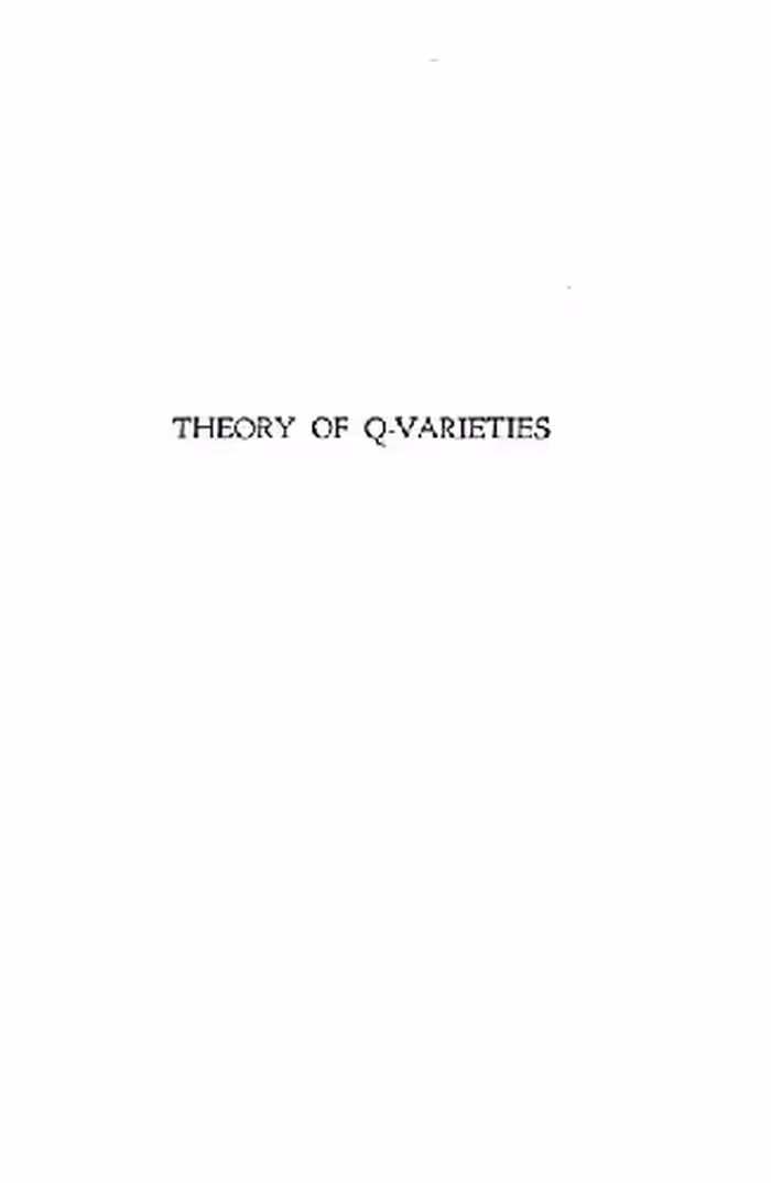 خرید و دانلود نسخه کامل کتاب Theory of Q-varieties