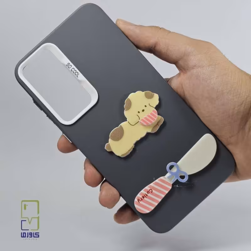 قاب گوشی سامسونگ a16 دخترانه | طرح سگ کارتونی خاکستری| Samsung A16