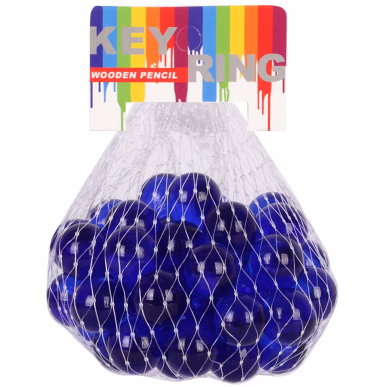 تیله شیشه ای مداد چوبی مدل Navy Blue بسته 25 عددی