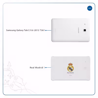 برچسب پوششی ماهوت مدل Real-Madrid مناسب برای تبلت سامسونگ Galaxy Tab E 9.6 2015 T561