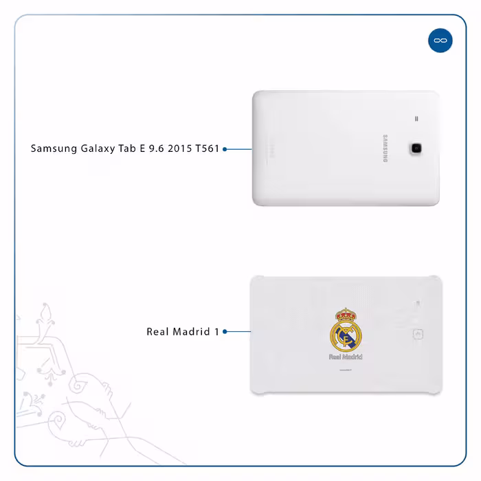 برچسب پوششی ماهوت مدل Real-Madrid مناسب برای تبلت سامسونگ Galaxy Tab E 9.6 2015 T561