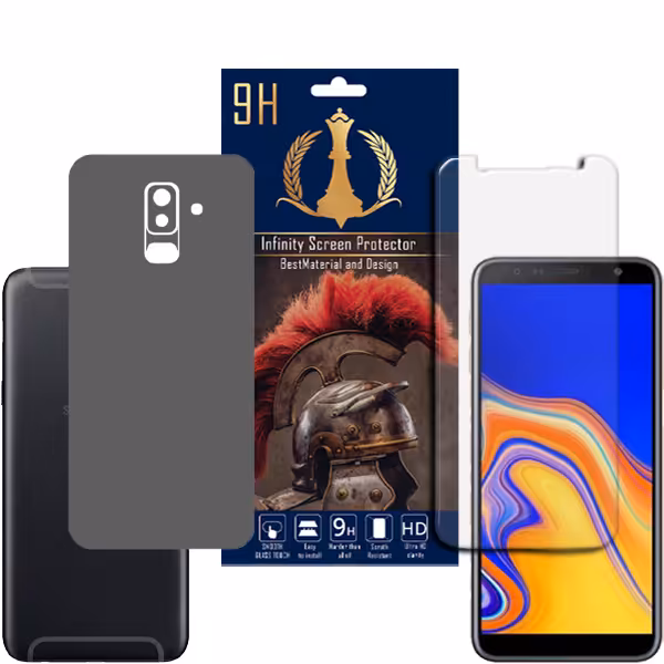 برچسب پوششی اینفینیتی مدل PRO MAX مناسب برای گوشی موبایل سامسونگ Galaxy A6 PLUS به همراه محافظ صفحه نمایش