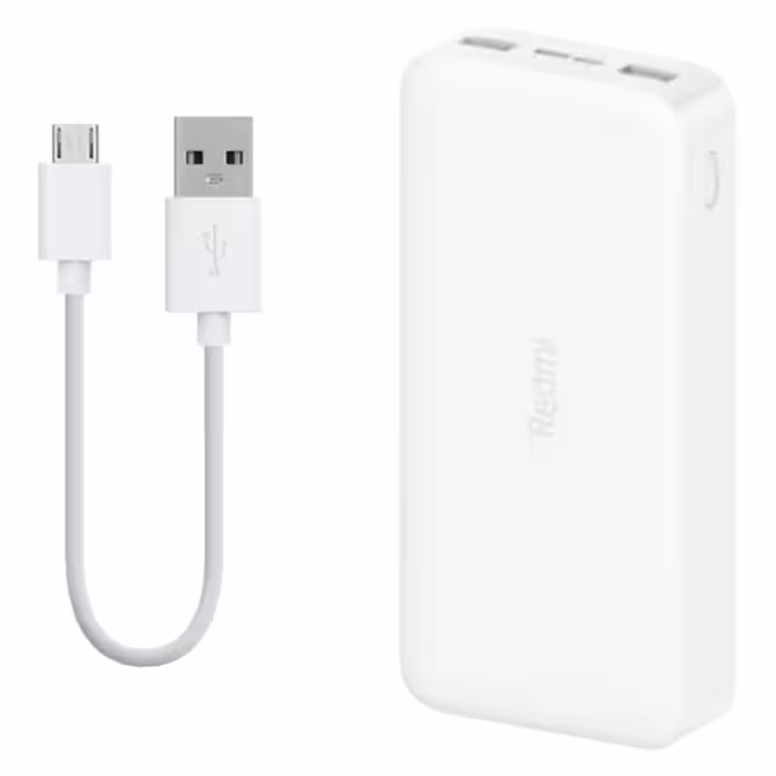 پاوربانک مدل Redmi PB200LZM ظرفیت 20000 میلی آمپر ساعت به همراه کابل تبدیل | کالا مکس