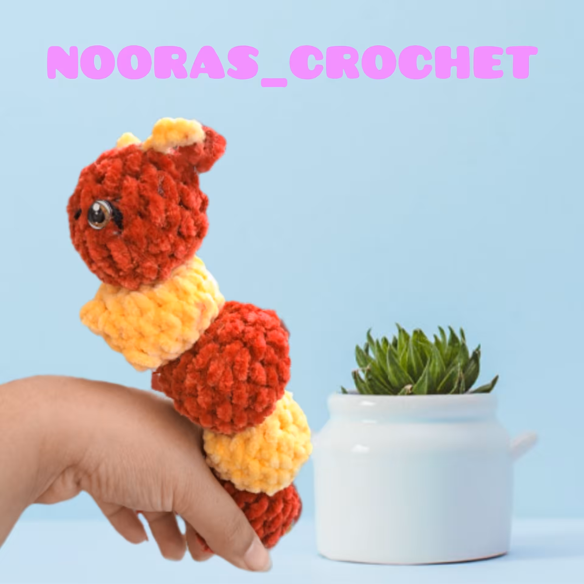 عروسک بافتنی پا کوچولو هزارپا