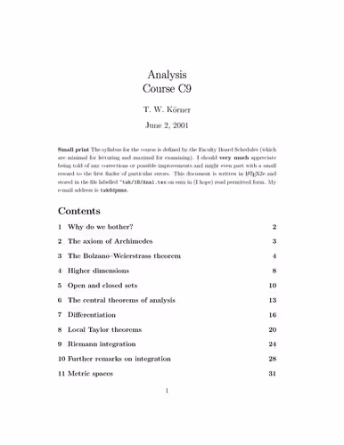 خرید و دانلود نسخه کامل کتاب Analysis II