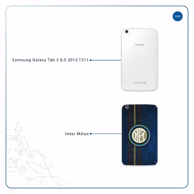 برچسب پوششی ماهوت مدل Inter-Milan مناسب برای تبلت سامسونگ Galaxy Tab 3 8.0 2013 T311