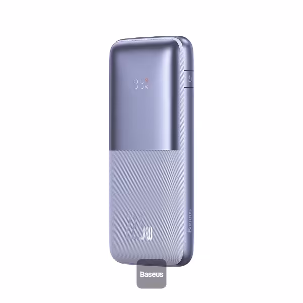 پاور بانک فست شارژ 22.5 وات  بیسوس مدل Bipow Pro Digital Display Power Bank 10000mAh  به همراه کابل 30 سانتی‌متری