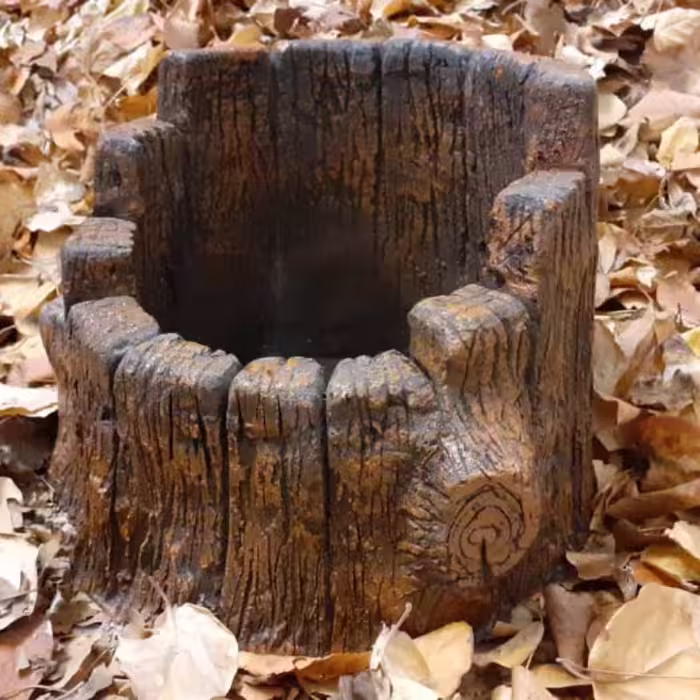 گلدان طرح چوب به رنگ چوب کد12
