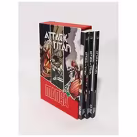کتاب مانگا پلاس 3 جلدی انگلیسی حمله به تایتان Attack on Titan قابدار اثر Hajime Isayama