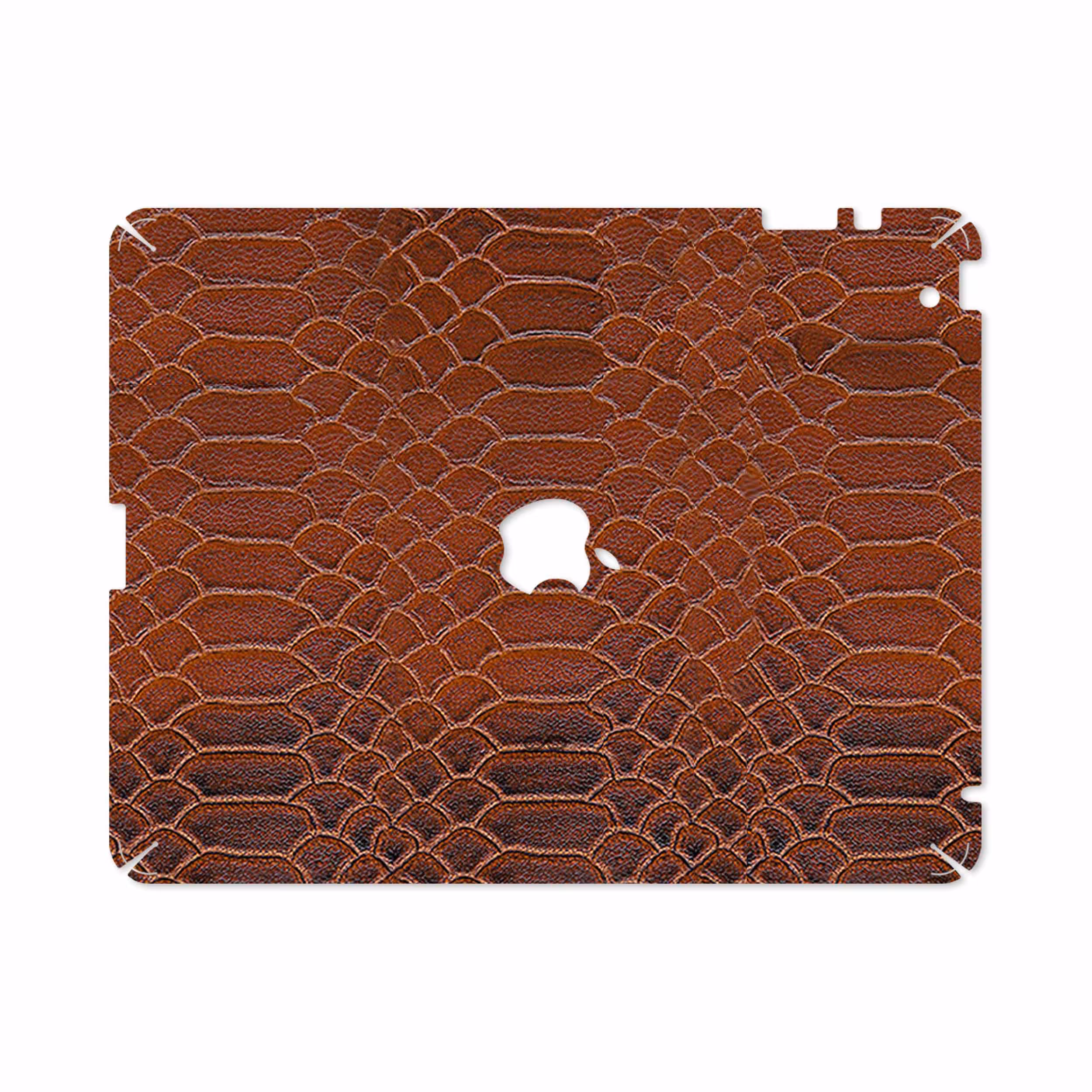 برچسب پوششی ماهوت مدل Brown-Snake-Leather مناسب برای تبلت اپل iPad 2 2011 A1395