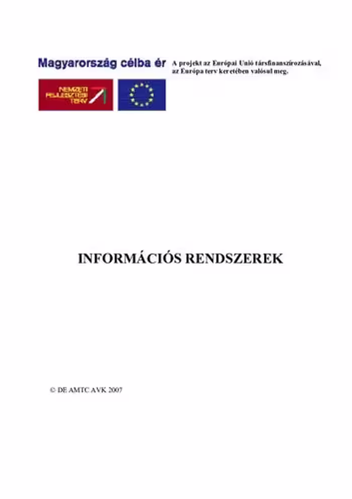 خرید و دانلود نسخه کامل کتاب Információs rendszerek