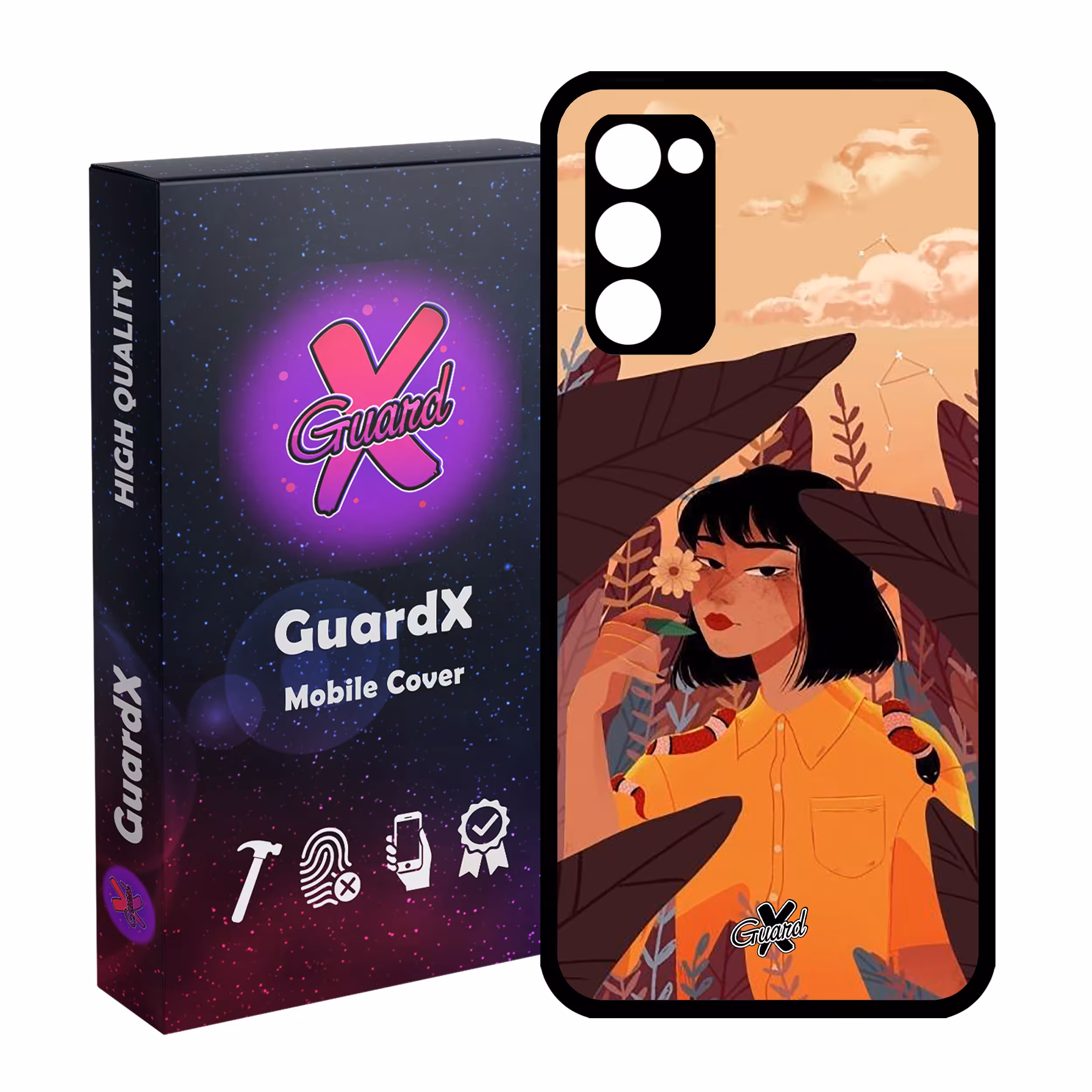 کاور گارد ایکس طرح Girl مدل Glass10327 مناسب برای گوشی موبایل سامسونگ Galaxy S20 FE