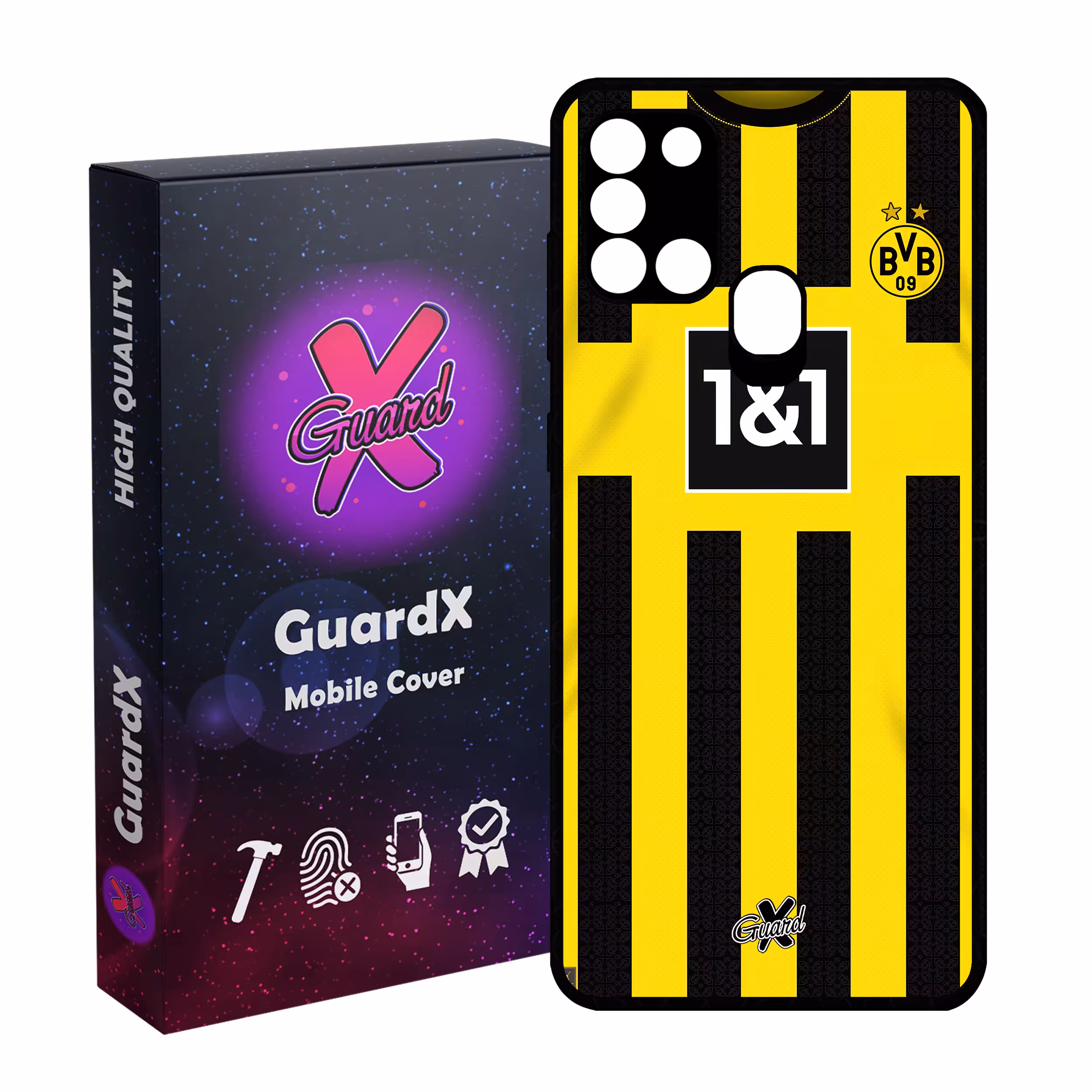 کاور گارد ایکس طرح دورتموند مدل Glass10466 مناسب برای گوشی موبایل سامسونگ Galaxy A21s