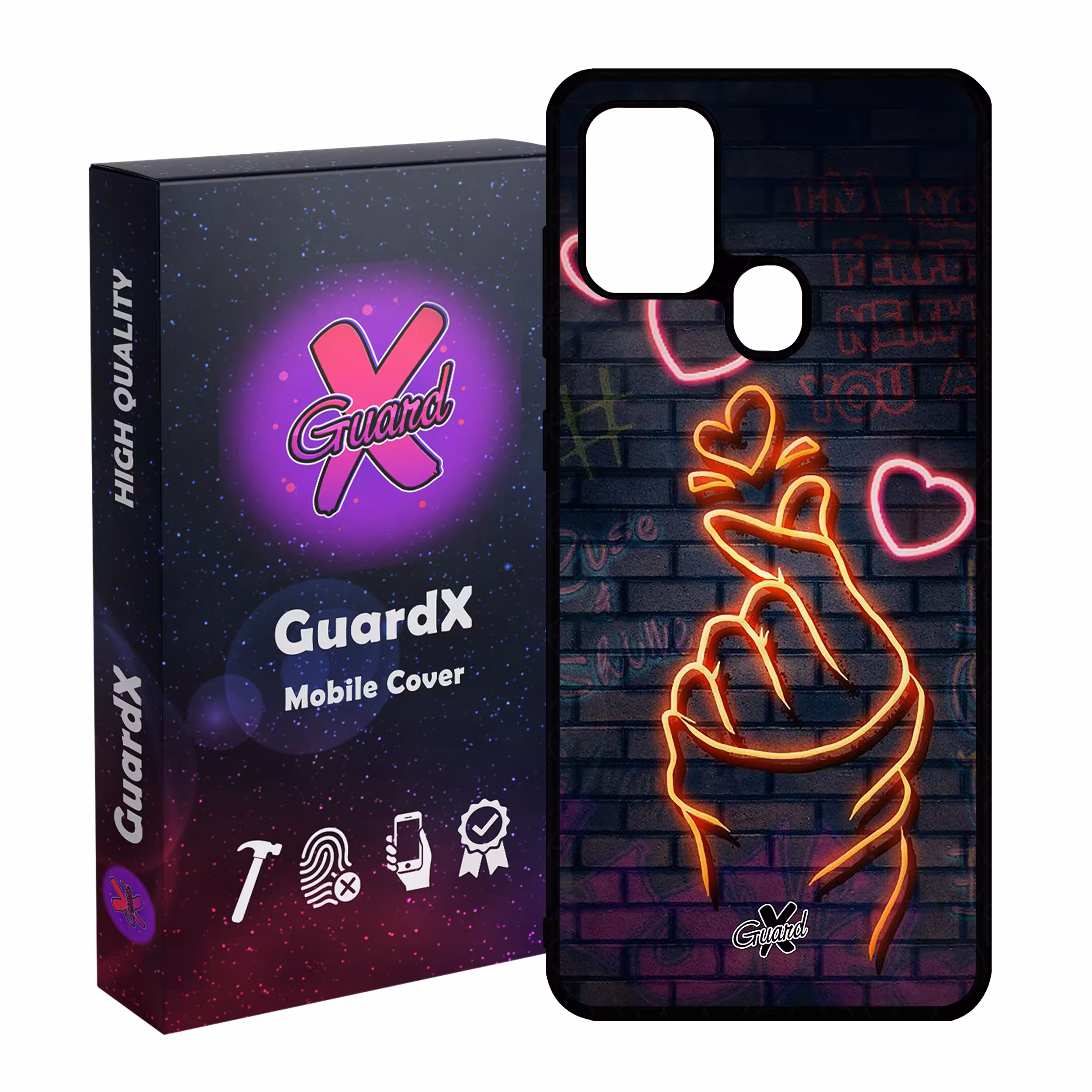 کاور گارد ایکس طرح Love مدل Glass10022 مناسب برای گوشی موبایل سامسونگ Galaxy A21s