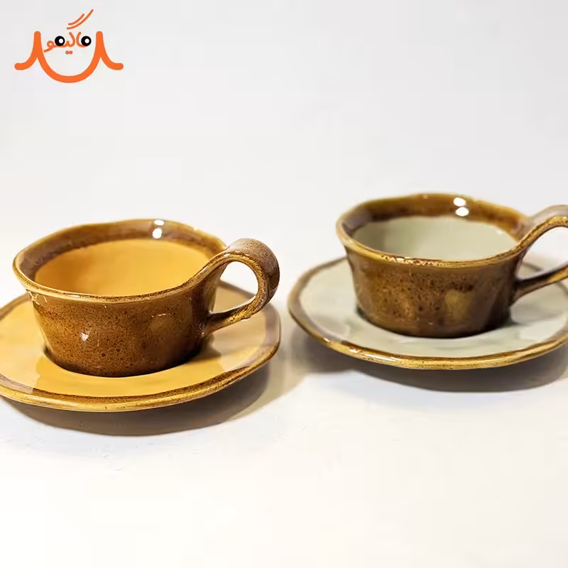 ماگ سرامیکی طرح رستیک زیره دار
