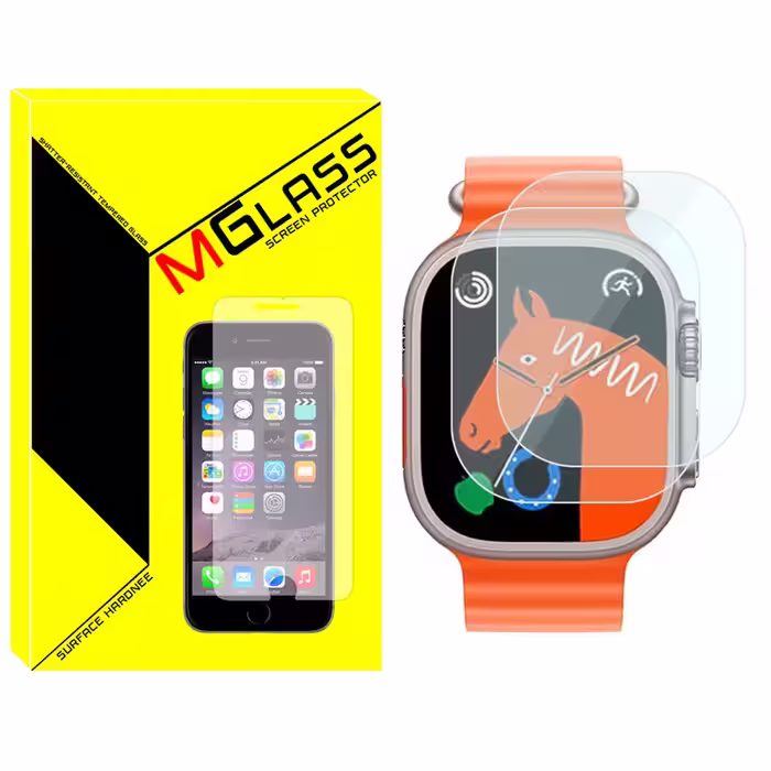 محافظ صفحه نمایش شیشه‌ای ام‌گلس مدل SH-MG مناسب برای ساعت هوشمند هاینو تکو T93 Ultra Max بسته دو عددی | کالا برتری