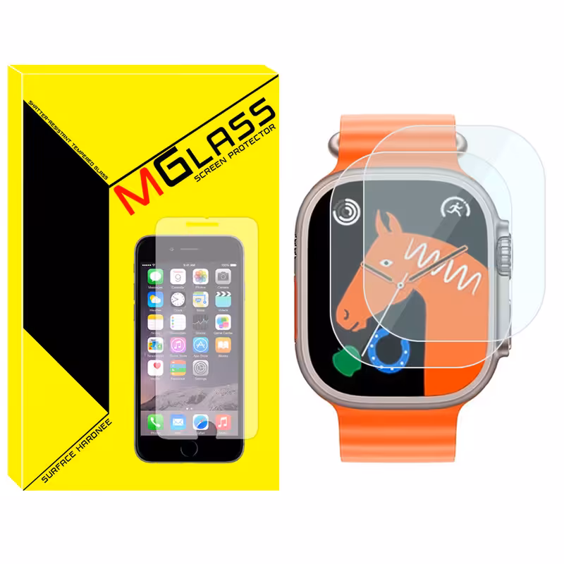 محافظ صفحه نمایش شیشه‌ای ام‌گلس مدل SH-MG مناسب برای ساعت هوشمند هاینو تکو T93 Ultra Max بسته دو عددی | کالا برتری
