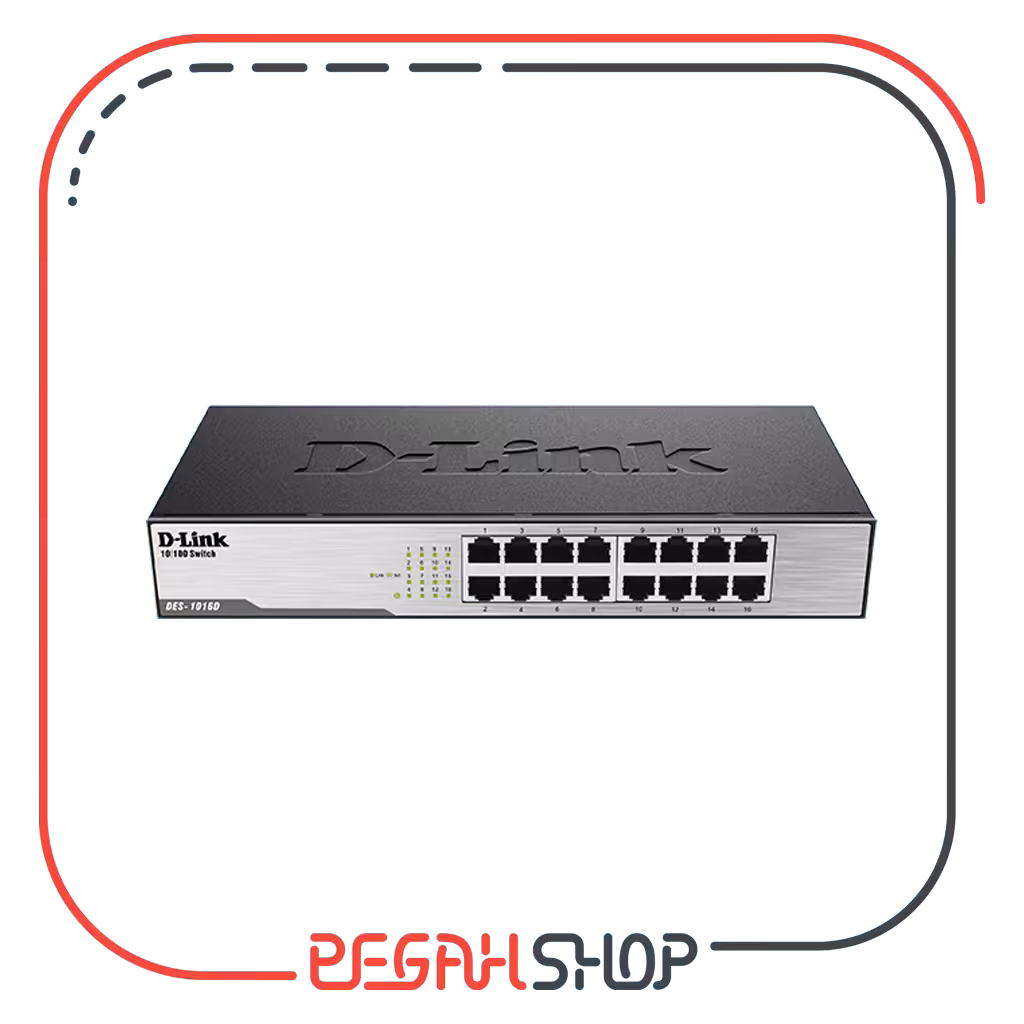سوییچ 16 پورت غیر مدیریتی D-Link مدل DES-1016D