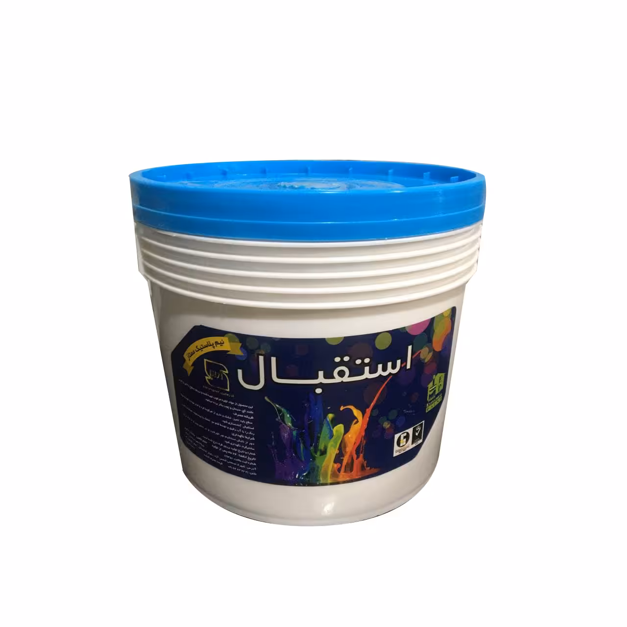 رنگ نیم پلاستیک سفید ممتاز استقبال مدل S-7 حجم 4 لیتر