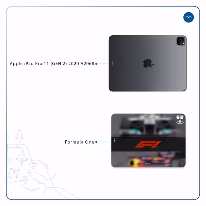 برچسب پوششی ماهوت مدل Formula One مناسب برای تبلت اپل iPad Pro 11 (GEN 2) 2020 A2068