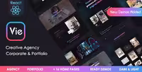 دانلود قالب React نمونه کار Vie