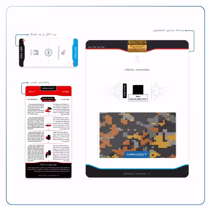 برچسب پوششی ماهوت مدل Army-Autumn-pixel مناسب برای تبلت اپل iPad mini (GEN 5) 2019 A2133