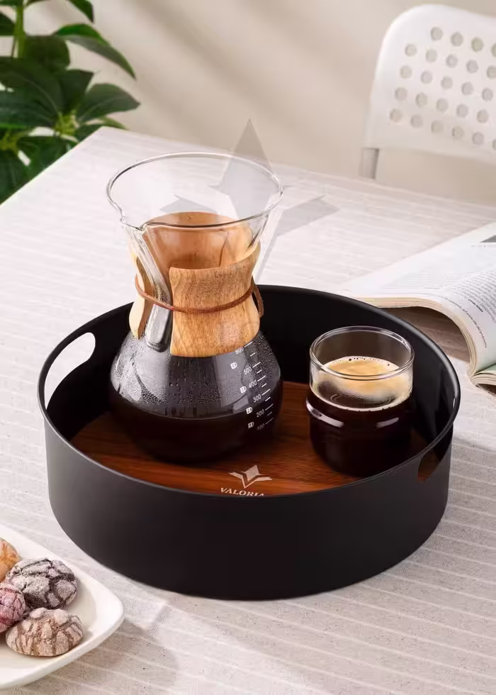 سینی فلزی کف چوب