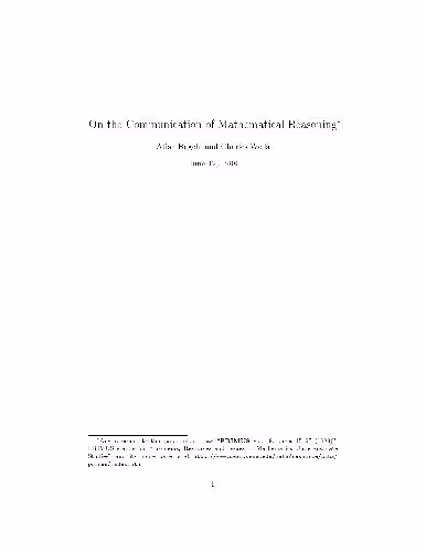 خرید و دانلود نسخه کامل کتاب On the communication of mathematical reasoning