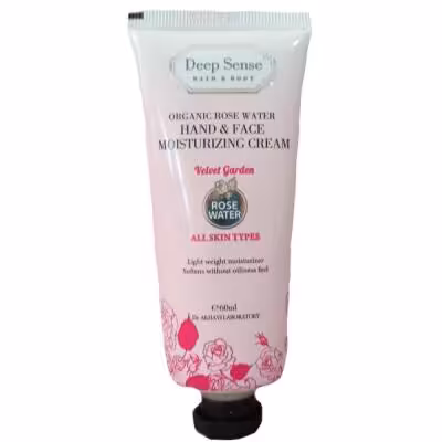 کرم مرطوب کننده دیپ سنس مدل Rose Water حجم 60 میلی لیتر