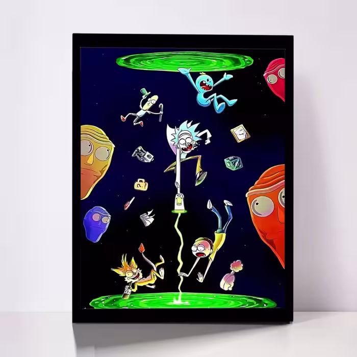 تابلو مدل Rick &amp; Morty کد F-1056