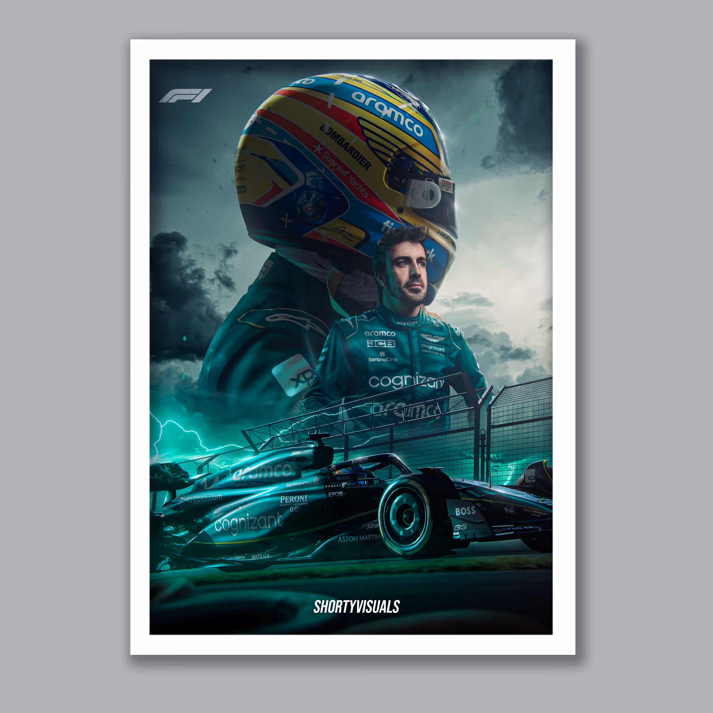 تابلو مدل فرمول یک فرناندو آلونسو Fernando Alonso کد LA-G10197