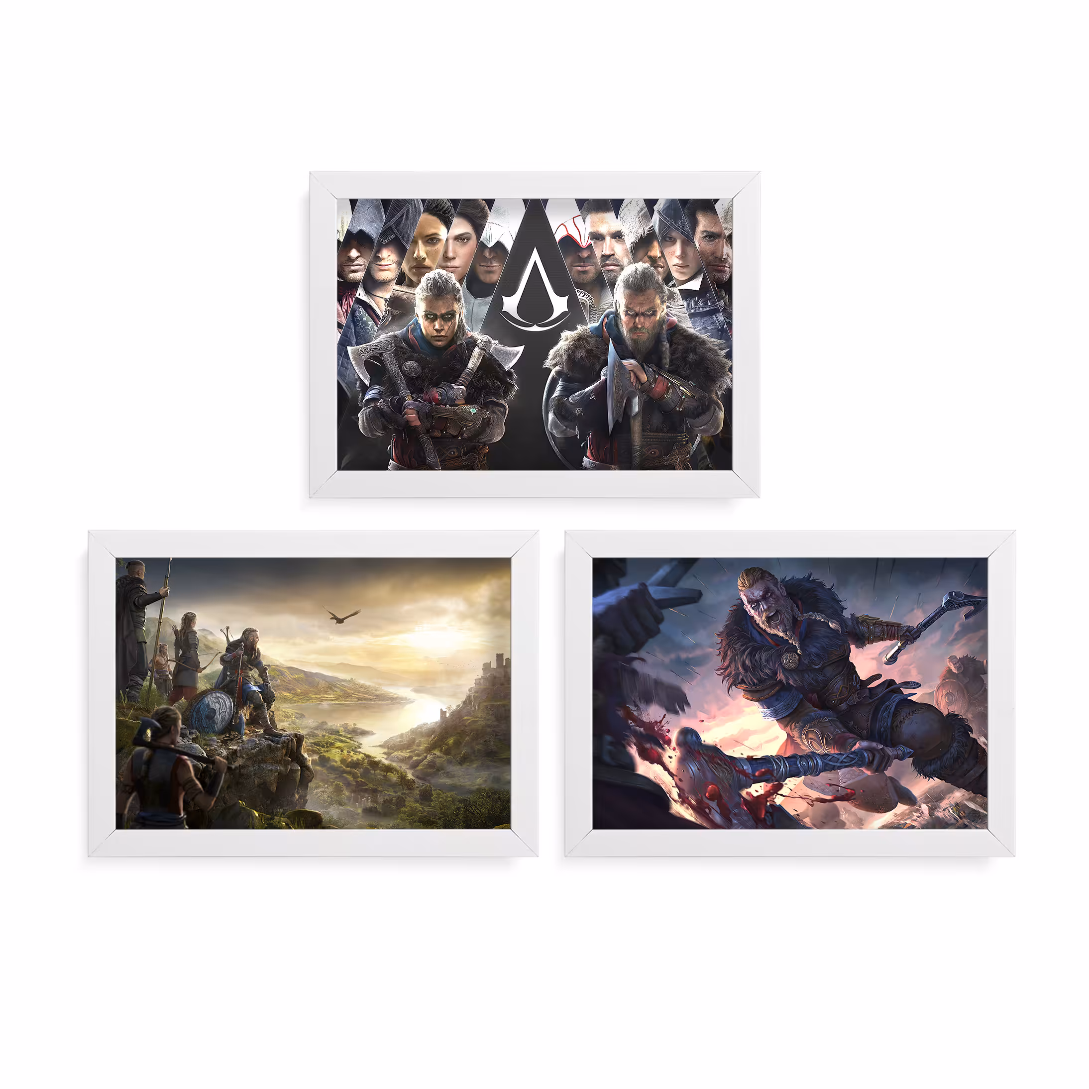 تابلو آرتیفن طرح Assassins creed کد 147W مجموعه 3 عددی