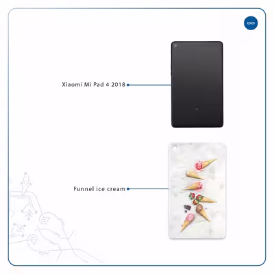 برچسب پوششی ماهوت مدل Funnel ice cream مناسب برای تبلت شیائومی Mi Pad 4 2018