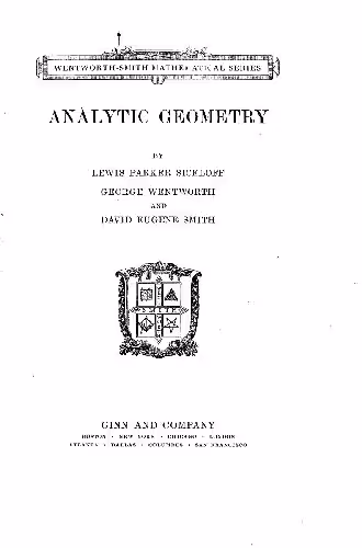 خرید و دانلود نسخه کامل کتاب Analytical Geometry