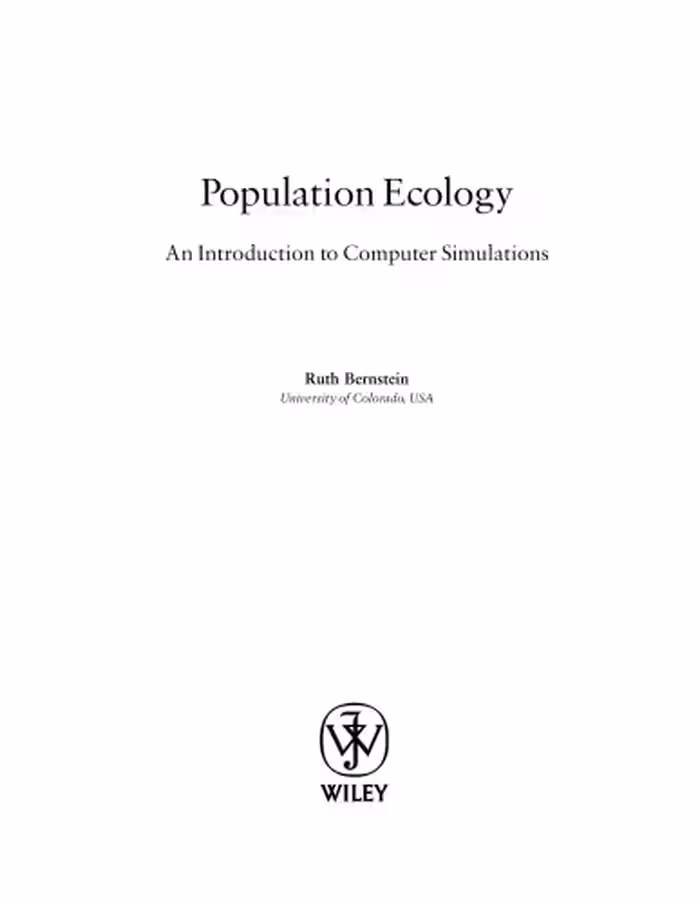 خرید و دانلود نسخه کامل کتاب Population Ecology: An Introduction to Computer Simulations