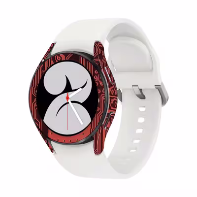 برچسب ماهوت طرح Red Printed Circuit Board مناسب برای ساعت هوشمند سامسونگ Watch4 40mm
