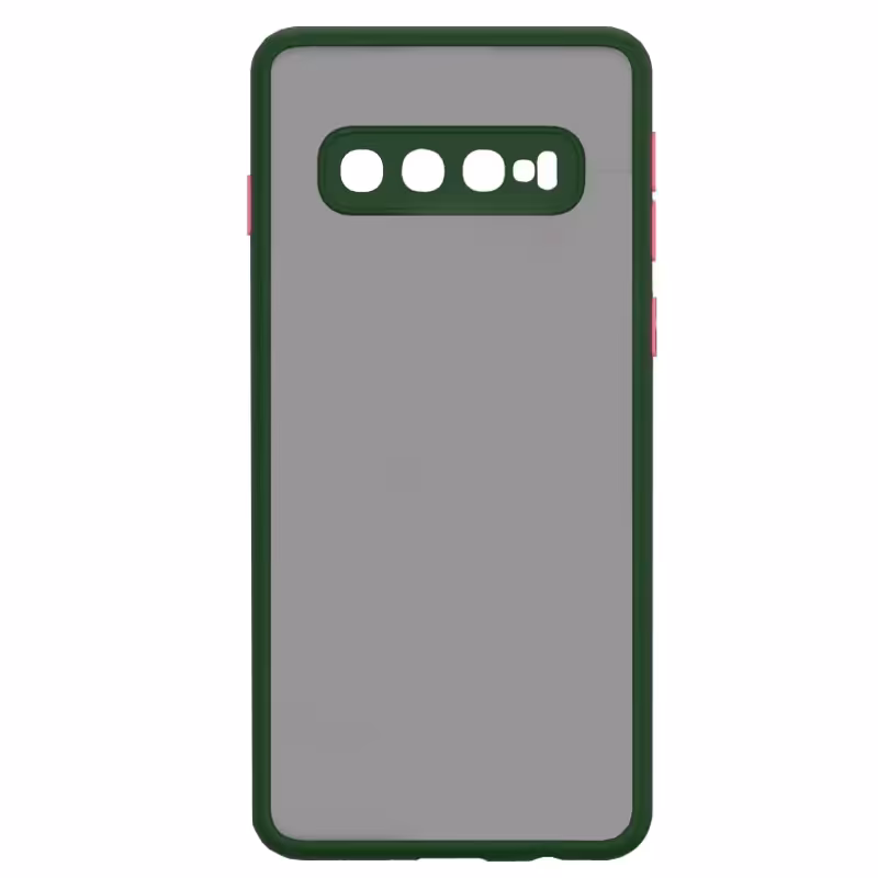 کاور مدل مات دکمه رنگی مناسب برای گوشی موبایل سامسونگ Galaxy S10 PLUS