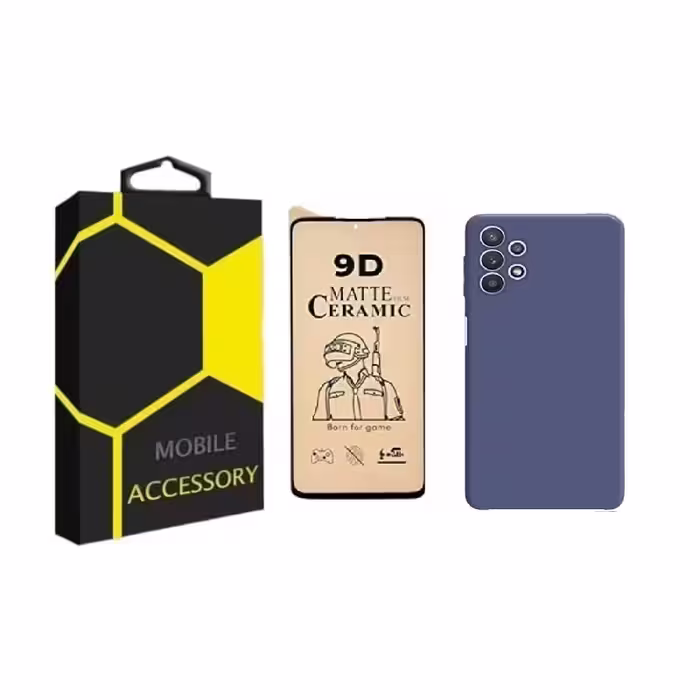 کاور مدل silicon مناسب برای گوشی موبایل سامسونگ Galaxy A73 5G به همراه محافظ صفحه نمایش