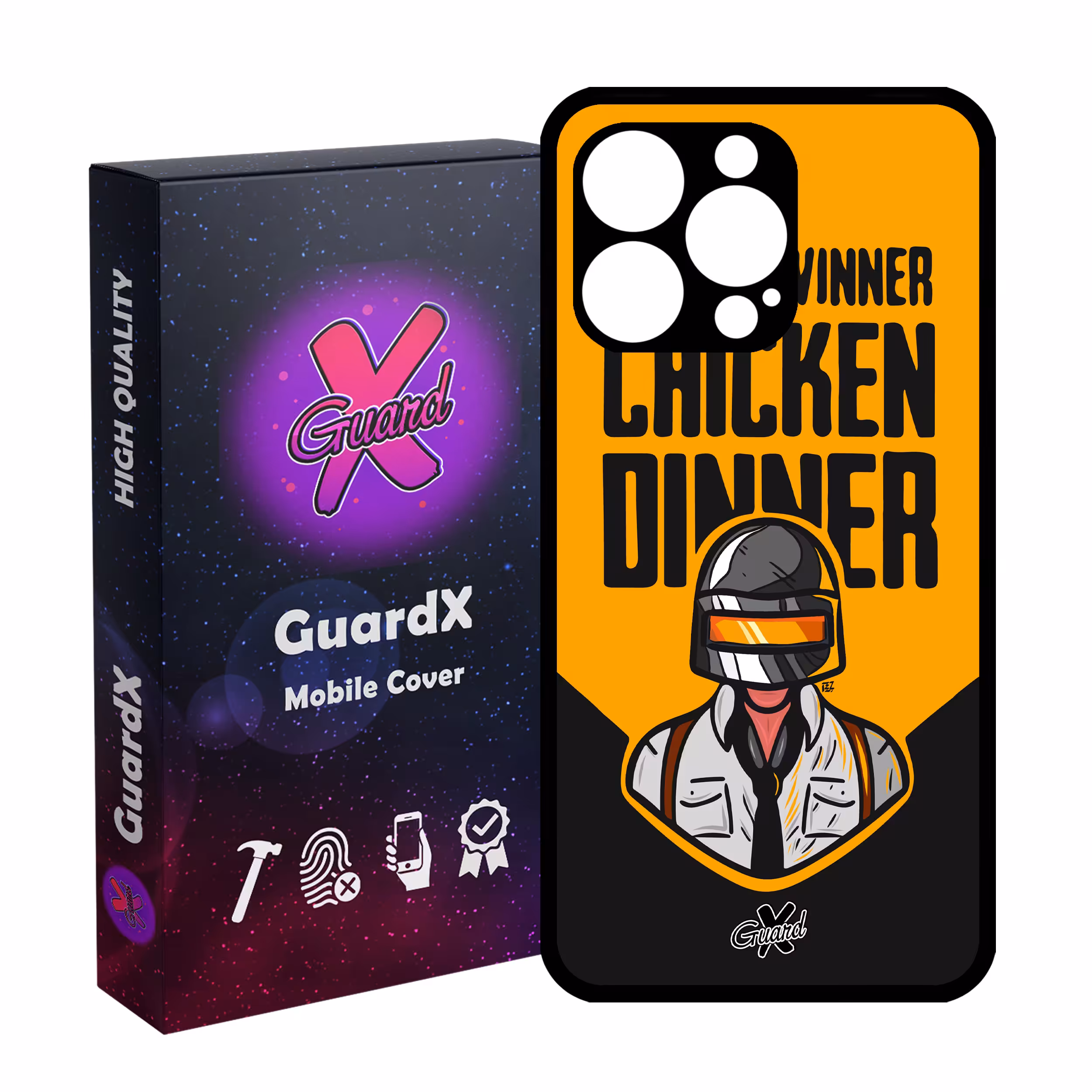 کاور گارد ایکس طرح Pubg مدل Glass10182 مناسب برای گوشی موبایل اپل iPhone 13 Pro