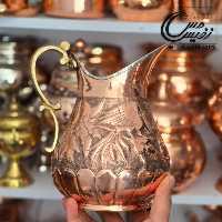 پارچ مسی قلم کاری شده طرح ترک