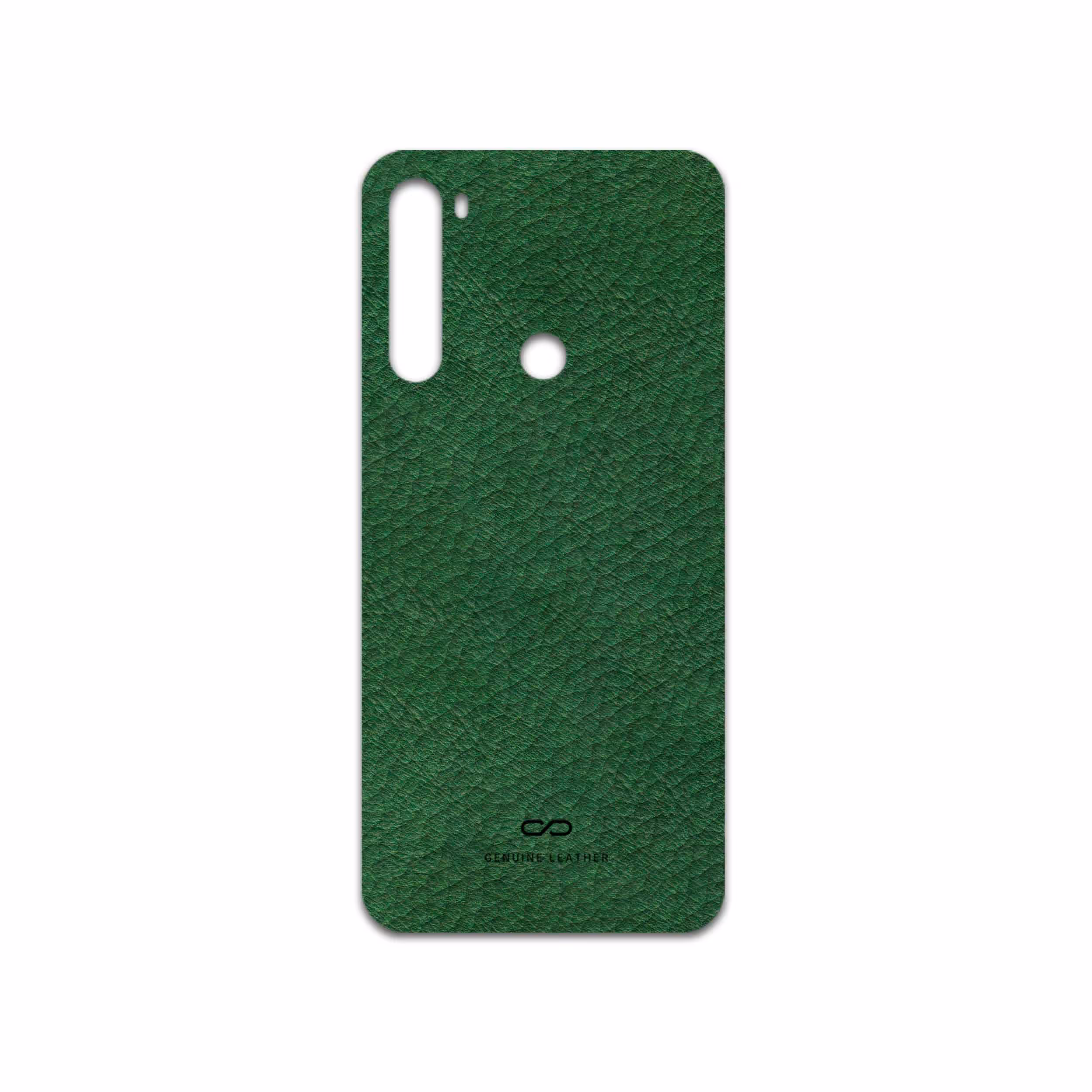 برچسب پوششی ماهوت مدل Green-Leather مناسب برای گوشی موبایل شیائومی Redmi Note 8 2021