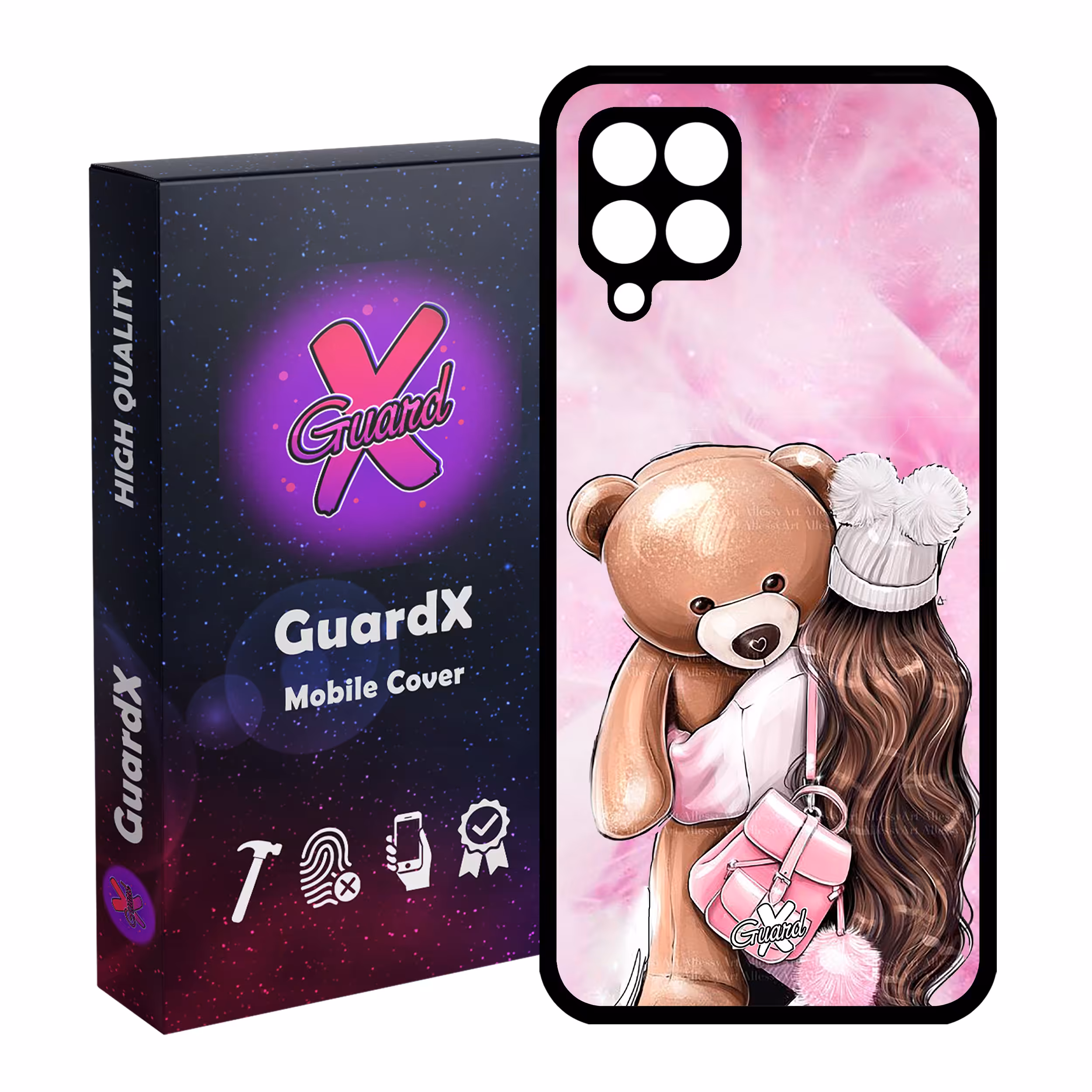 کاور گارد ایکس طرح Girl مدل Glass10088 مناسب برای گوشی موبایل سامسونگ Galaxy A22 4G