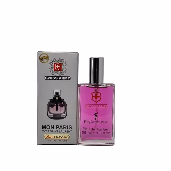 عطر جیبی زنانه سوئیس آرمی مدل  ایو سن لورن مون پاریس  حجم 55 میلی لیتر